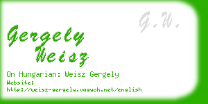 gergely weisz business card